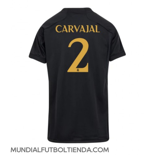 Camiseta Real Madrid Daniel Carvajal #2 Tercera Equipación Replica 2023-24 para mujer mangas cortas